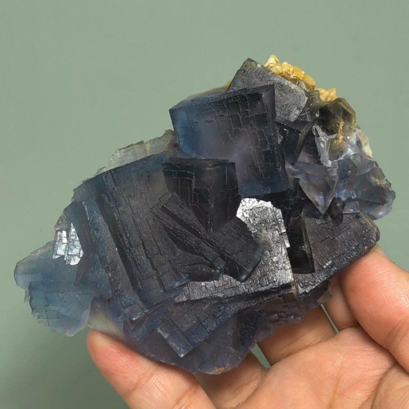巴基斯坦藍螢石 方解石共生 天然原礦 礦石