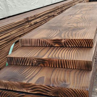 防腐碳化實木板材寬板樓梯踏步板桌面板置物隔板閣樓原木地板大板