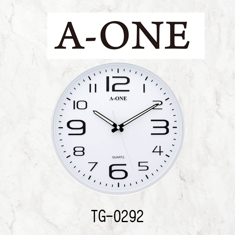 A-ONE TG-0292 簡約 靜音 辦公室 居家 生活 數字 大 時鐘 掛鐘