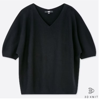 【二手】女裝 3D Knit 3D棉質連身袖毛衣 (五分袖)