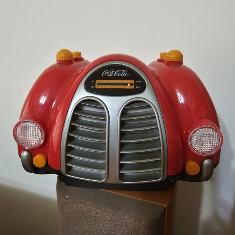 早期收藏 可口可樂復古汽車頭造型收音機