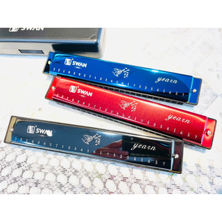 【老羊樂器店】開發票 SWAN 天鵝牌 24孔複音口琴 24孔 複音口琴 口琴 C調