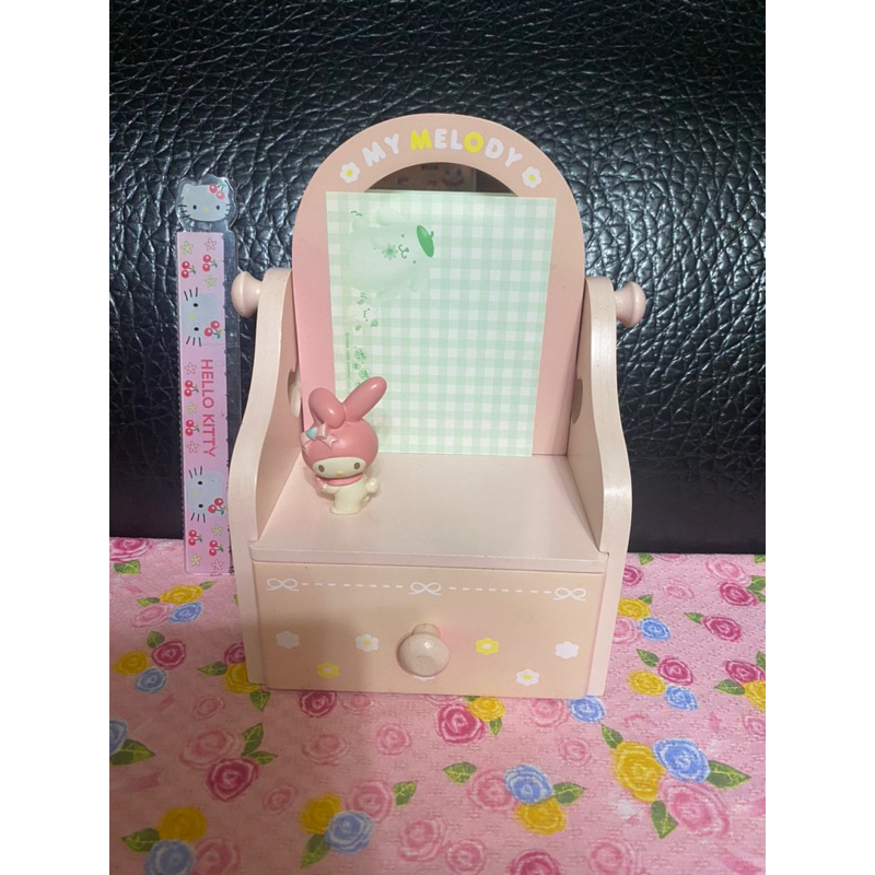 《二手》Sanrio My Melody  波麗公仔木製鏡珠寶音樂盒
