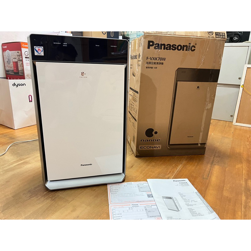 二手 大坪數15坪9成新Panasonic 國際 F-VXK70W 空氣清淨機 ECONAVI 限高雄台南屏東面交