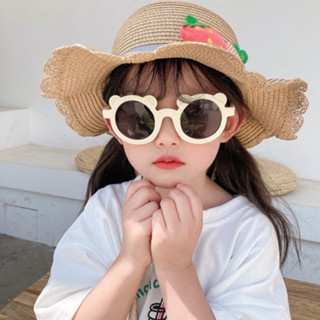 Yi’s store💋兒童熊熊耳墨鏡 太陽眼鏡 小朋友 大童 新款 眼鏡 大框 親子 童款 百搭 可愛 小童 兒
