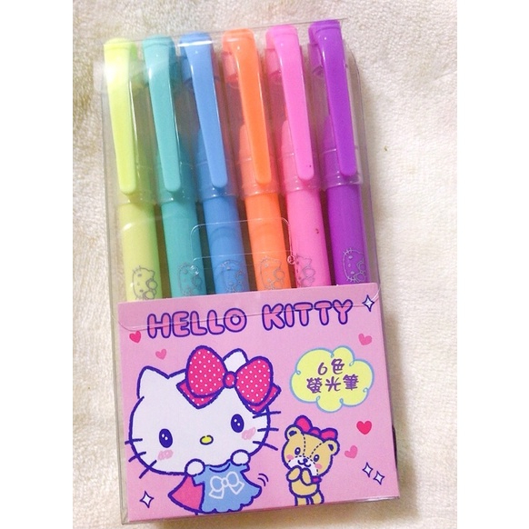 Sanrio三麗鷗 Hello Kitty/布丁狗/美樂蒂 馬卡龍六色盒裝螢光筆