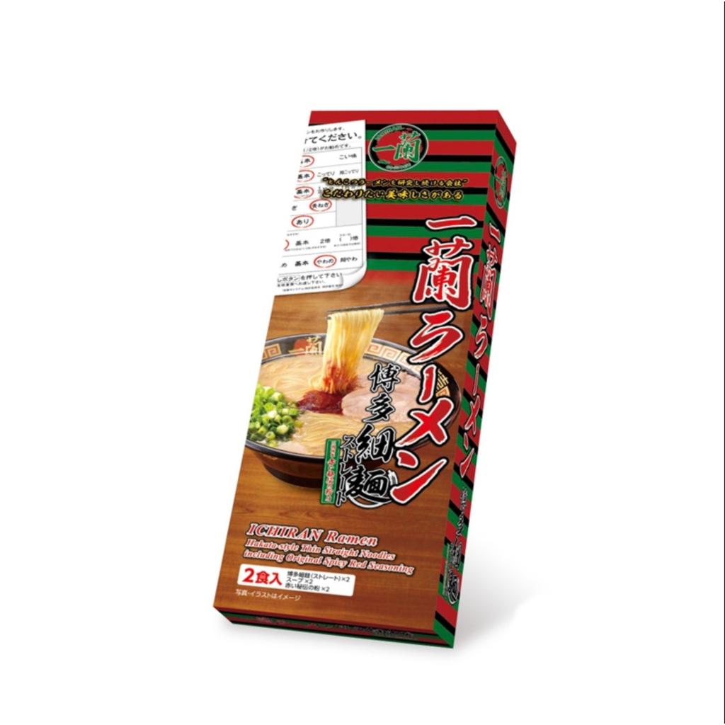 日本原裝直送 一蘭拉麵 博多直麵 附帶特製辣椒粉