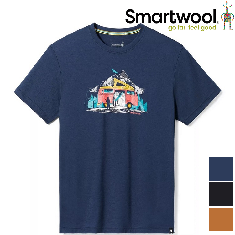 Smartwool River Van Graphic 男款 美麗諾羊毛塗鴉T恤 河畔露營 SW016985