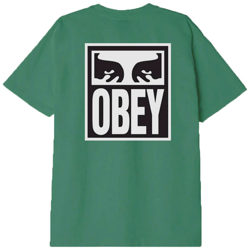 OBEY 166912142-PMLF EYES ICON 2 HEAVYWEIGHT TEE 短T (棕梠葉綠)