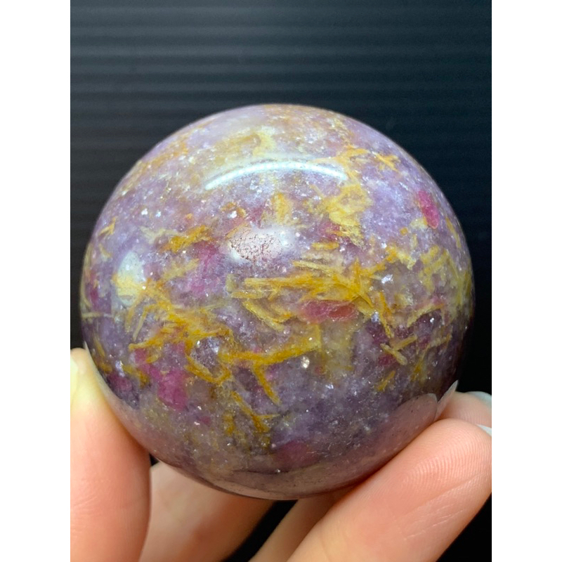 紫雲母、碧璽、髪金共生水晶石（編號1238）