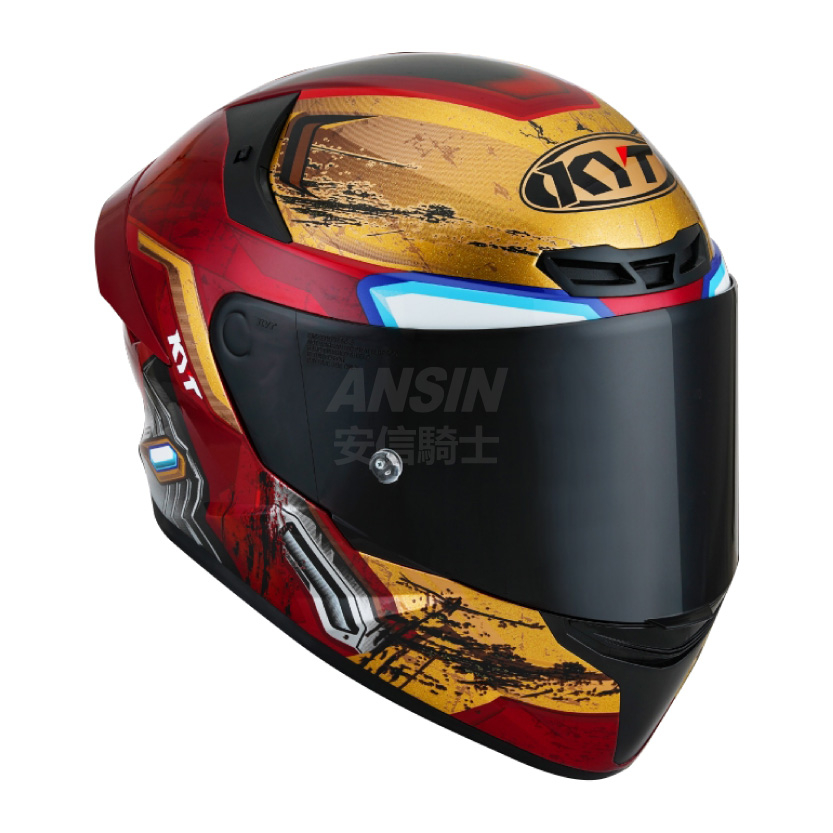 [安信騎士] KYT TT-Course TTC 彩繪 漫威聯名 鋼鐵人 亮面 全罩式 安全帽 Iron Man