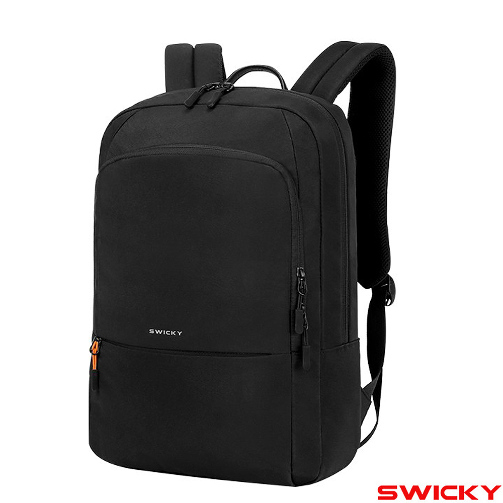 【SWICKY】 大容量防潑水立體後背包 筆電包(黑)