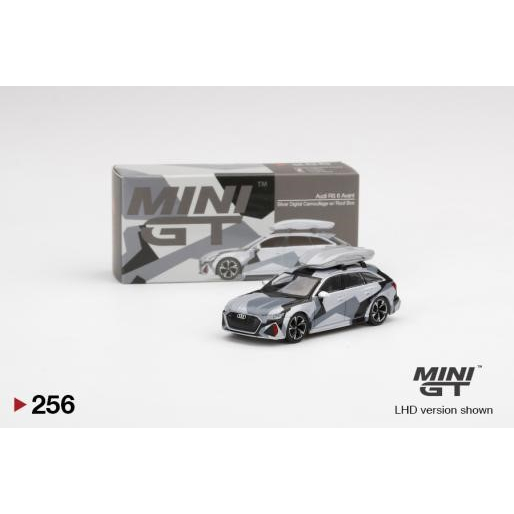 MINI GT 256 Audi RS6 Avant +車頂行李箱 迷彩 LHD 左駕 1/64 模型車