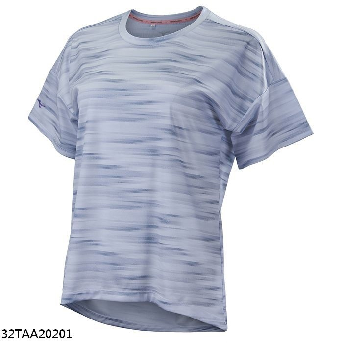 【MIZUNO 美津濃】女款短袖T恤 二色:白（S、L、XL)32TAA20201、紫（L、XL)32TAA20267