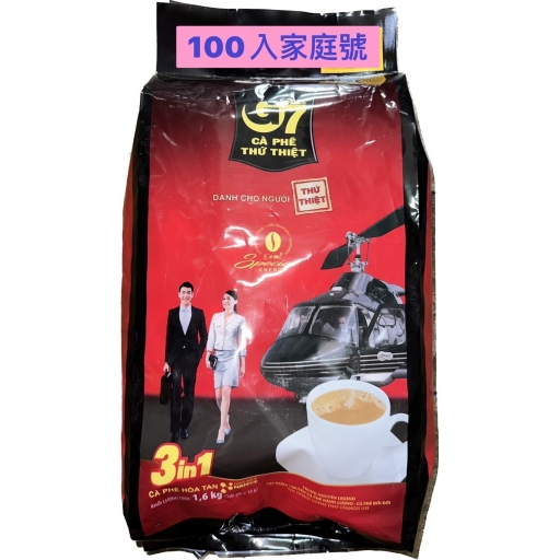 越南G7三合一咖啡家庭號-100入1600g(條狀)(效期:2025/04)