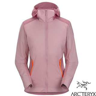 【arcteryx 始祖鳥】女款 輕量抗水耐磨纖維連帽保暖外套 atom.防風夾克_幸福粉/火花橘_30788