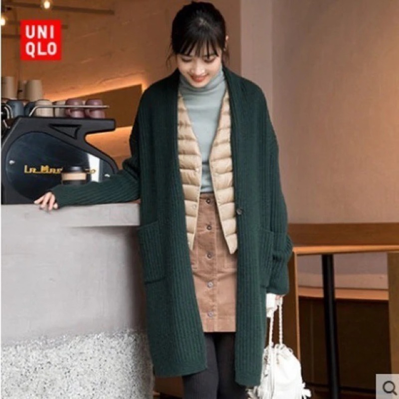 Uniqlo羊毛羅紋針織大衣