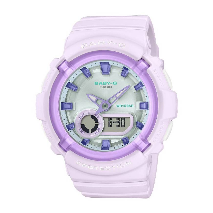 【CASIO】Baby-G  霧面粉紫配色雙顯電子女錶 BGA-280SW-6A 台灣卡西歐公司貨