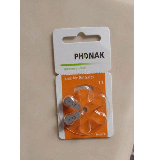 PHONAK 6-PACK ZINC-AIR 空氣電池 型號13 助聽器專用電池