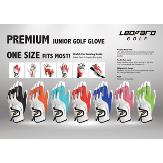 Leopard Golf 兒童高爾夫手套 左手單隻（右打）ONE SIZE｜台灣製 透氣防滑 防曬 多色