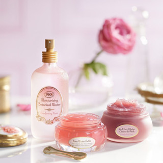 SABON 二合一臉部純淨磨砂膏- 珍萃玫瑰 保濕凝凍 噴霧