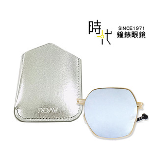【ROAV】薄鋼 折疊墨鏡 多邊形太陽眼鏡 SS011 C14.61 白水銀/淺金框 OVERSIZE 61mm