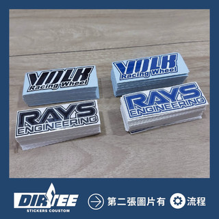 VOLK racing wheel RAYS engineering 汽車貼紙 機車貼紙 防水 耐曬