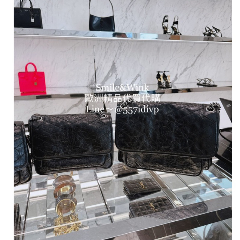 全新正品✈️專櫃代買 現貨！YSL Saint Laurent Niki Baby 小號 黑色銀鍊 D環扣 全配附購證