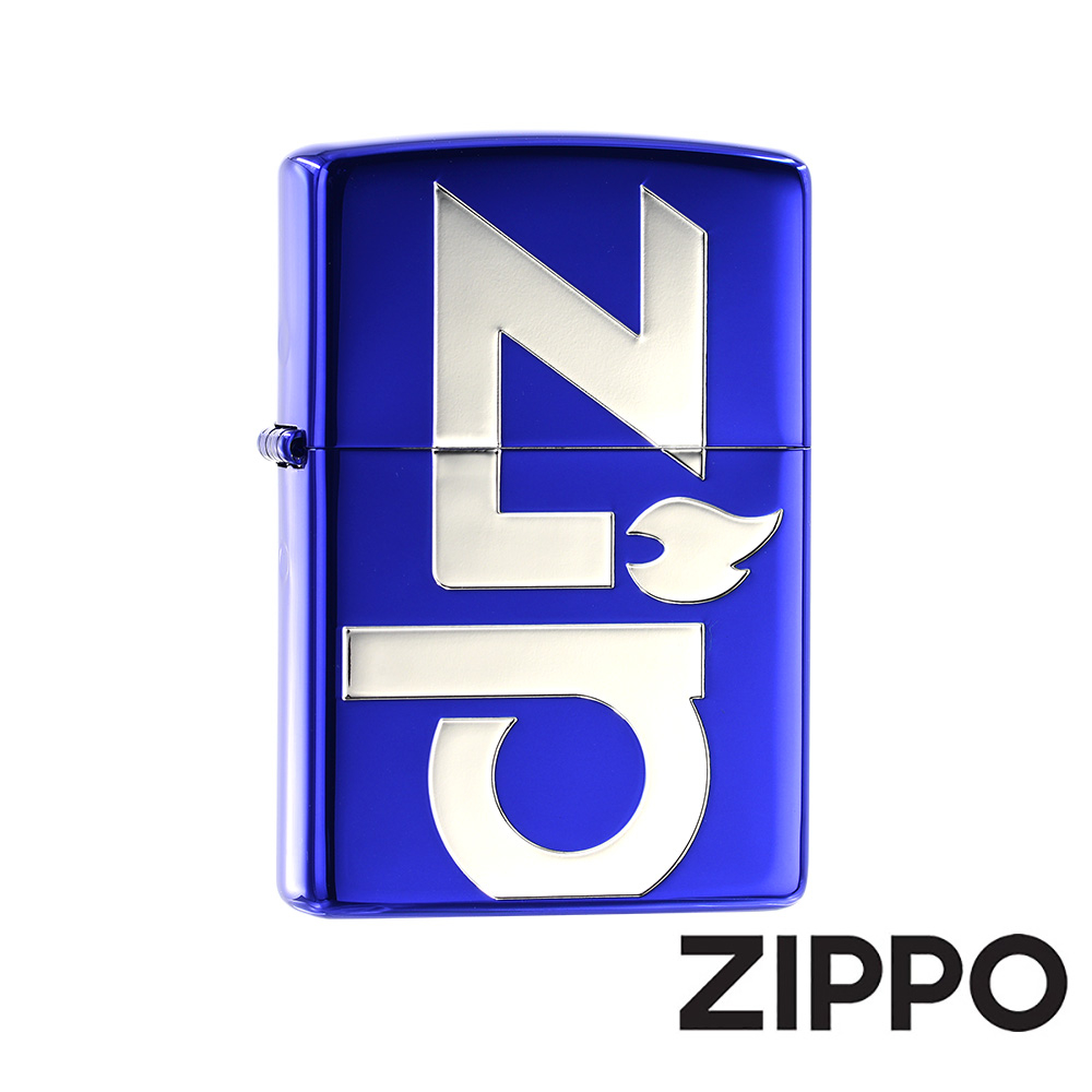 ZIPPO 經典標誌-寶藍銀防風打火機 日本設計 官方正版 現貨 限量 禮物 送禮 終身保固 ZA-3-234C