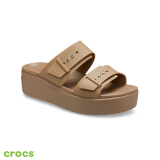 crocs 卡駱馳 (女鞋) 布魯克林低跟涼鞋 207431-260 洞洞鞋