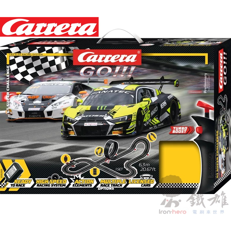 Carrera GO!!! 20062563 GT Super Challenge Set 電刷車套裝組