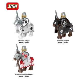 現貨《兒童玩具』MINI積木 小顆粒積木 三國武將公仔 ♥ 商檢合格 騎士團公仔 戰馬 ♥ 大宛馬 黑龍騎士 拼裝 玩具