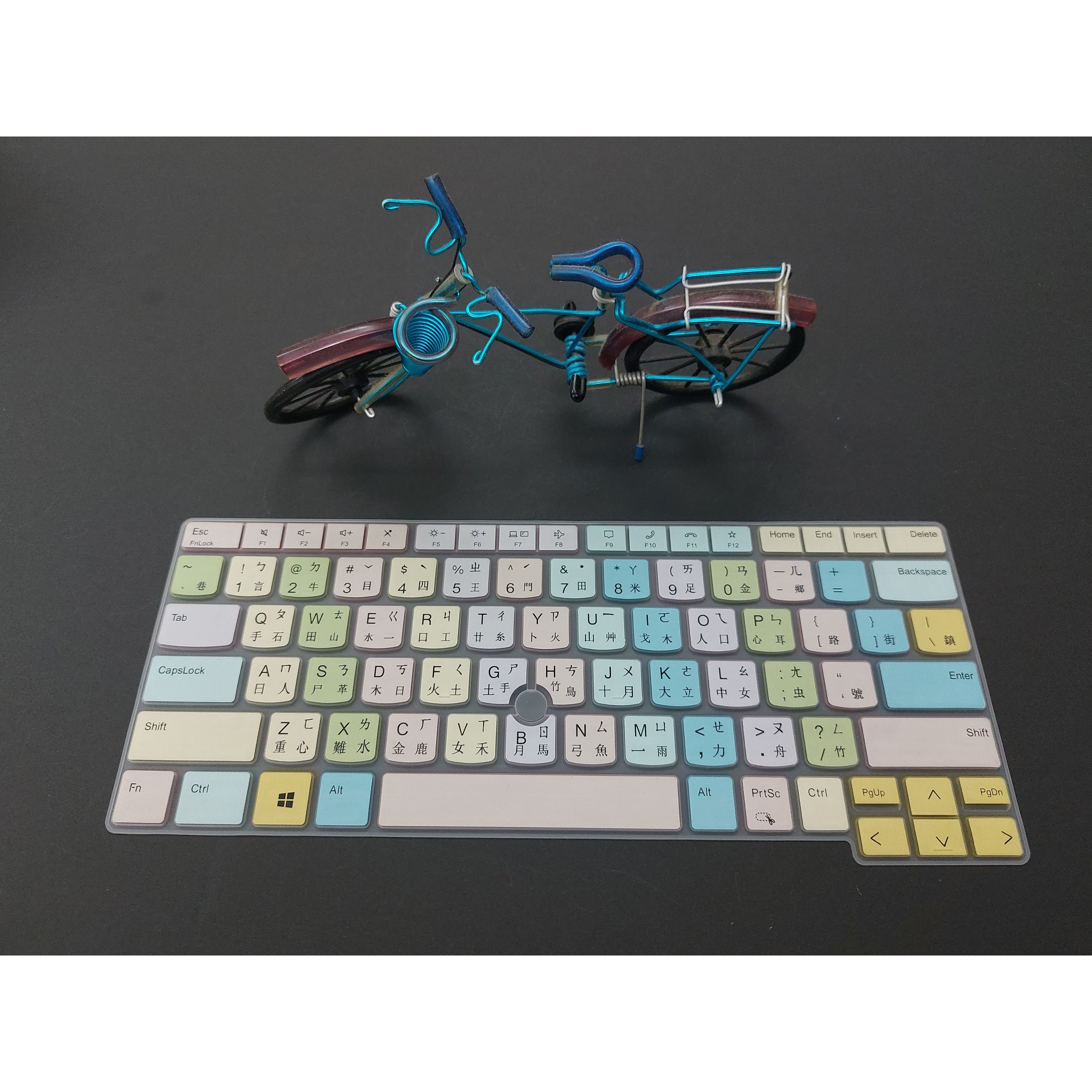 優質矽膠 繁注音/倉頡 Lenovo ThinkPad X1 Yoga Gen7 Gen8 彩色 鍵盤膜 防塵膜