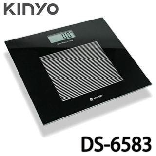 【3CTOWN】含稅附發票 KINYO 金葉 DS-6583 黑晶電子體重計 體重機