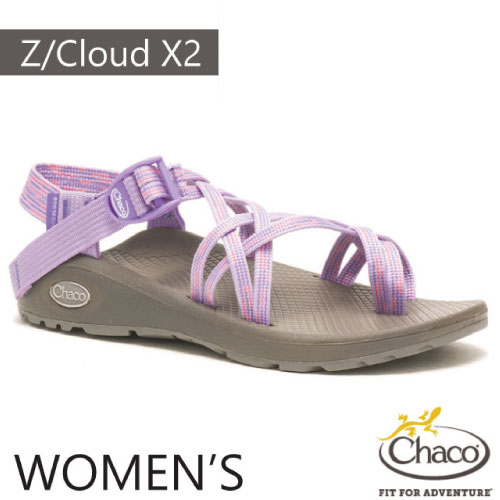 【美國 Chaco】送》女款 越野紓壓運動涼鞋(夾腳款)Z/CLOUD X2/足弓厚底 戶外拖鞋_熱情紫玫瑰_ZLW04