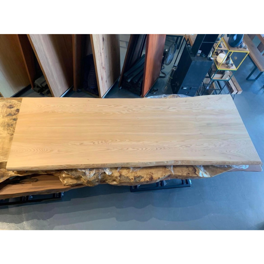謝木木工作室 台灣檜木拼接板 292*95*5.5 紅檜 兩片對拼 桌板 餐桌 會議桌 辦公桌 展示桌 書桌