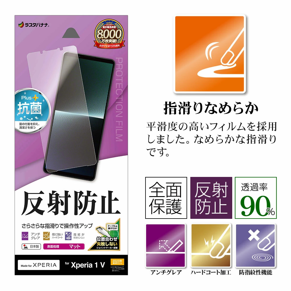 日本製 Rasta Banana Sony Xperia 1 V 霧面抗反射 高光澤抗指紋保護貼 (軟膜) X1M5