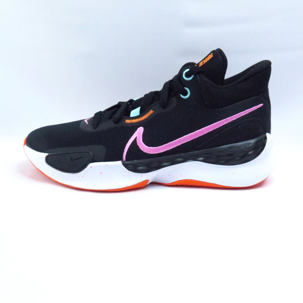 NIKE Renew Elevate 3 男款籃球鞋 運動鞋 DD9304007 黑白粉橘 大尺碼【iSport愛運動】