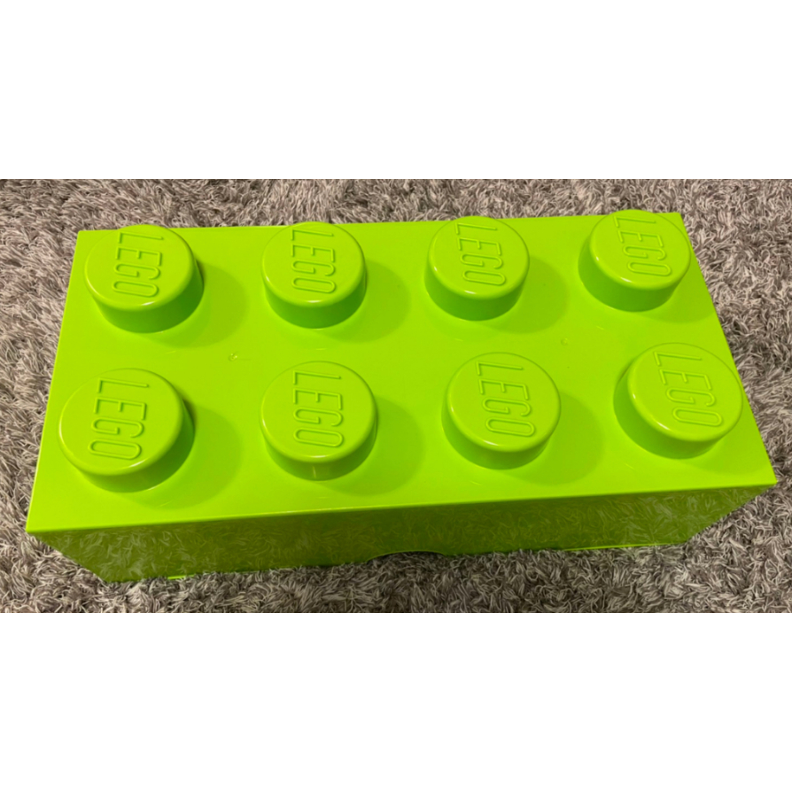 二手 Lego 樂高收納 Room Copenhagen 八凸收納箱 黃綠色 4004