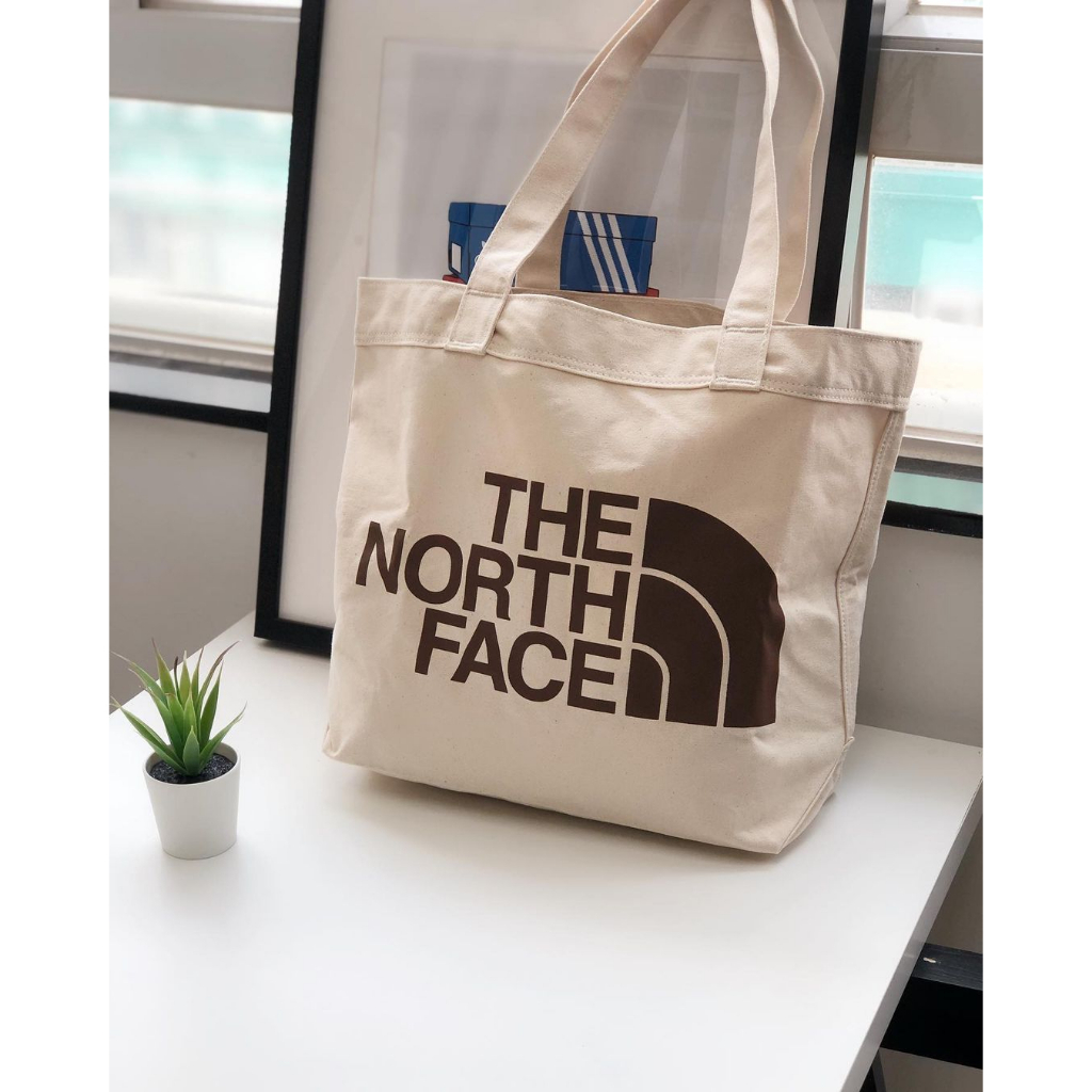 新款🔺The North Face Logo Tote Bag 米白 TNF 奶油色 手提 購物袋 大容量 托特包 包