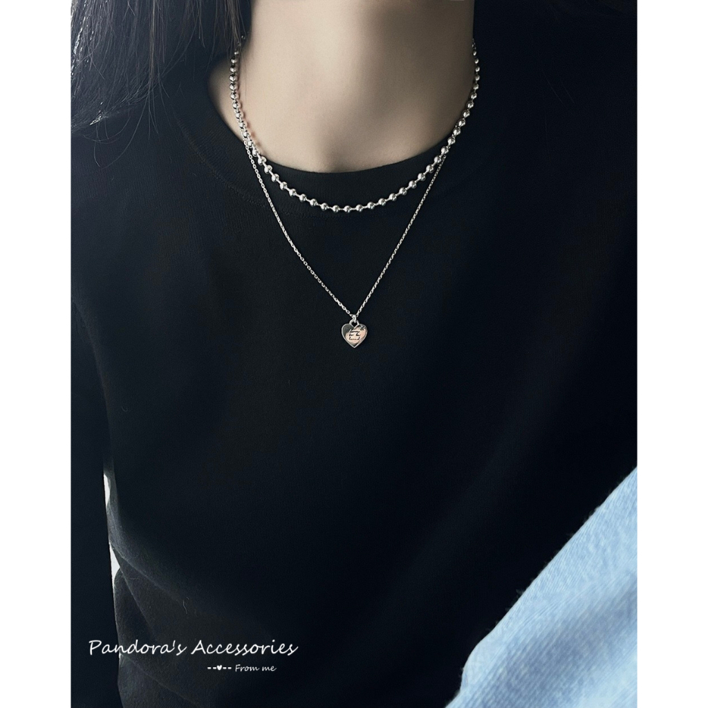 Pandora's 金工飾品設計╭。生日誕生石"刻字"短語 925全純銀項鍊 ☞韓國預購客製追加款☜