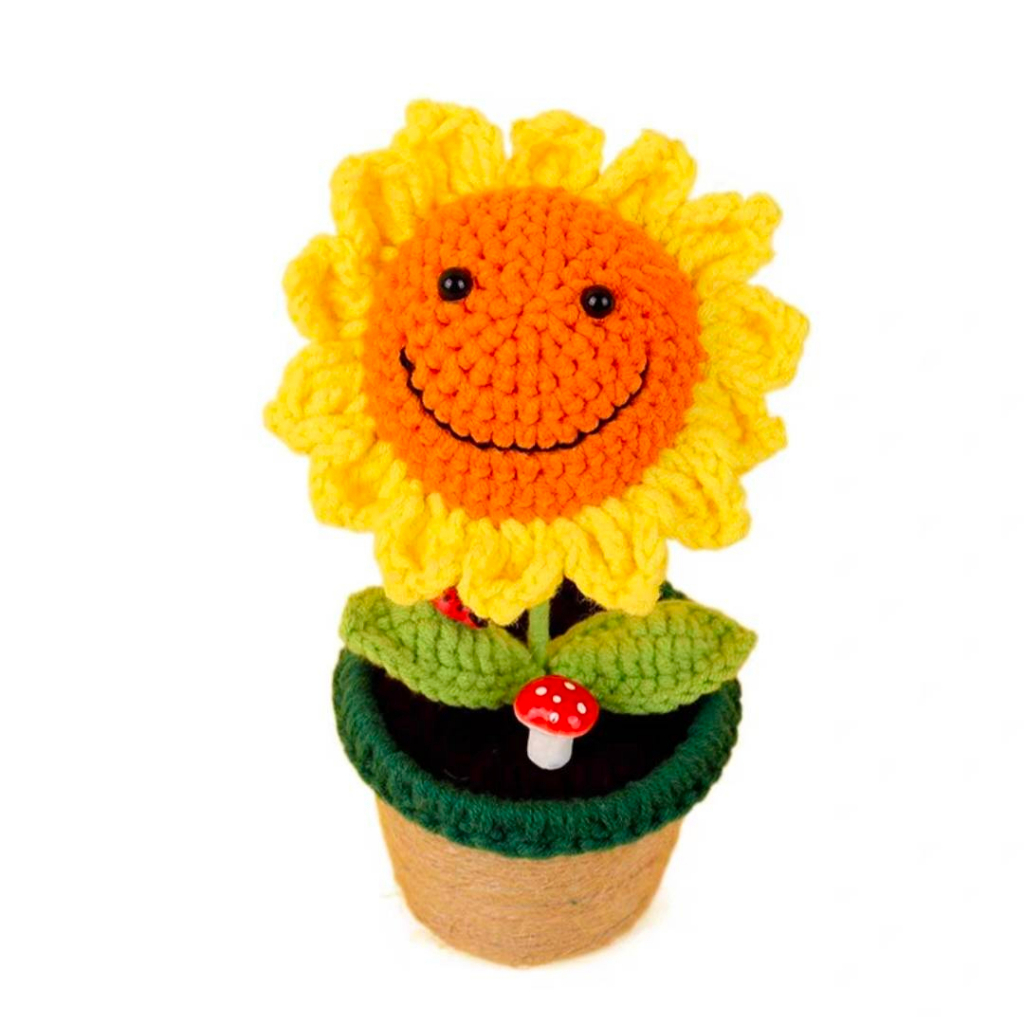 微笑向日葵鈎織盆栽-小寶的寶箱