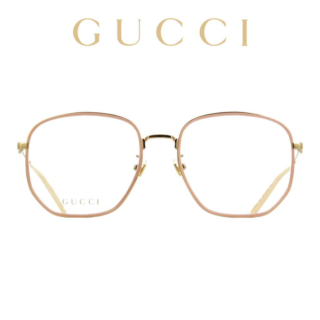 GUCCI 古馳 眼鏡 GG1197OA 002 (粉/金) 鏡框 【原作眼鏡】