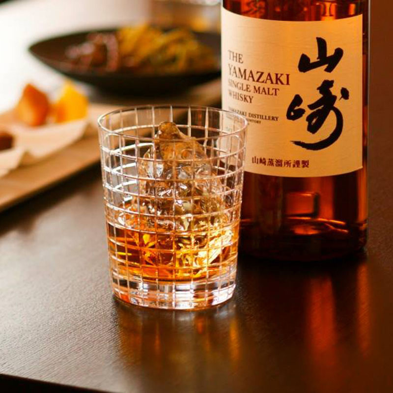 免運 威士忌酒杯 水晶杯 山崎蒸餾所限定發售 加冰塊杯子 日本製 菊池武夫設計 255ml
