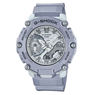 CASIO 卡西歐 G-SHOCK 科幻未來 金屬銀 圓形雙顯錶 GA-2200FF-8A