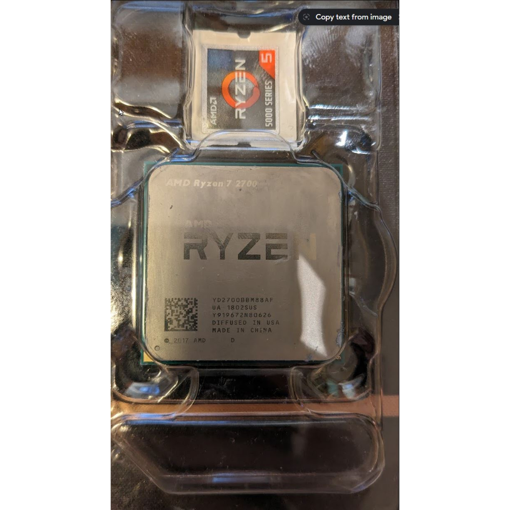 AMD Ryzen CPU R7 2700 AM4