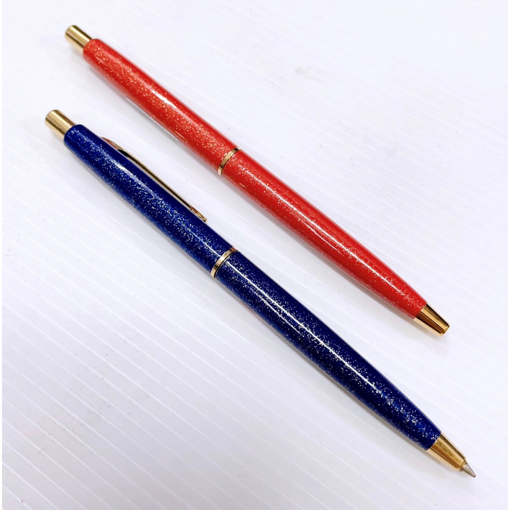 +富福里+ 白金牌 BJ-250 琺瑯烤漆按壓式原子筆 金屬材質筆身 經典款金沙筆身(藍芯)