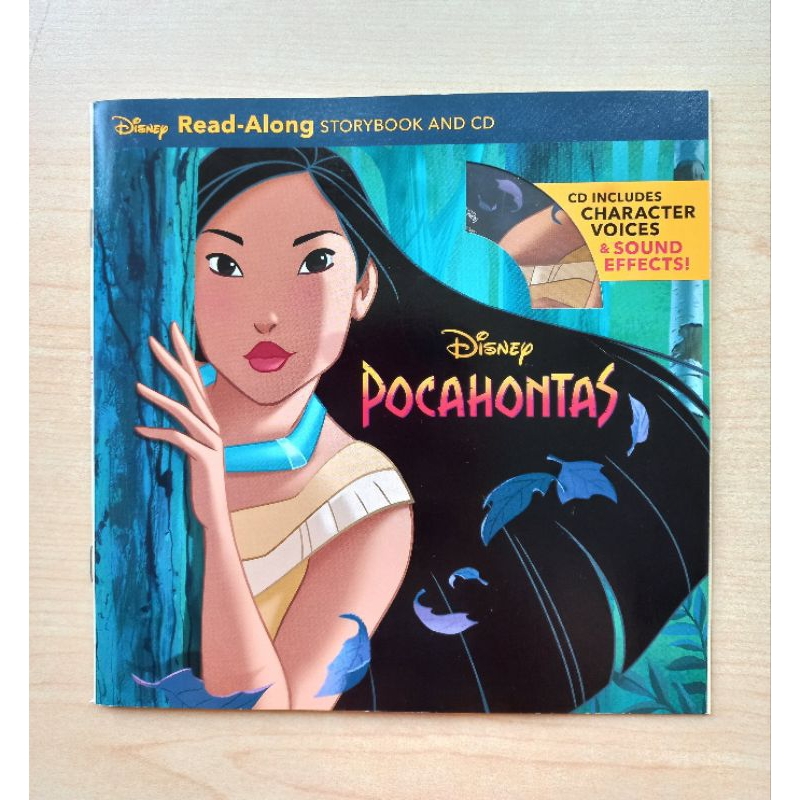 近新Disney Pocahontas read-along storybook and CD印地安公主寶嘉康蒂有聲書