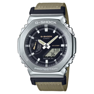 CASIO卡西歐 G-SHOCK編織布質雙顯錶/GM-2100C-5A