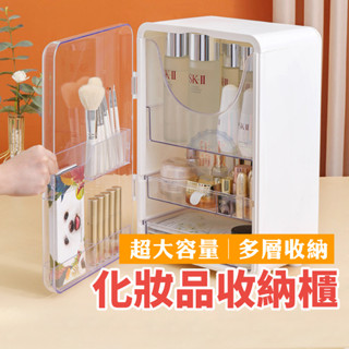 化妝品收納櫃 磁吸式收納盒 化妝品收納盒 抽屜收納盒 分隔收納箱 保養品收納 彩妝收納盒 透明收納盒 飾品收納